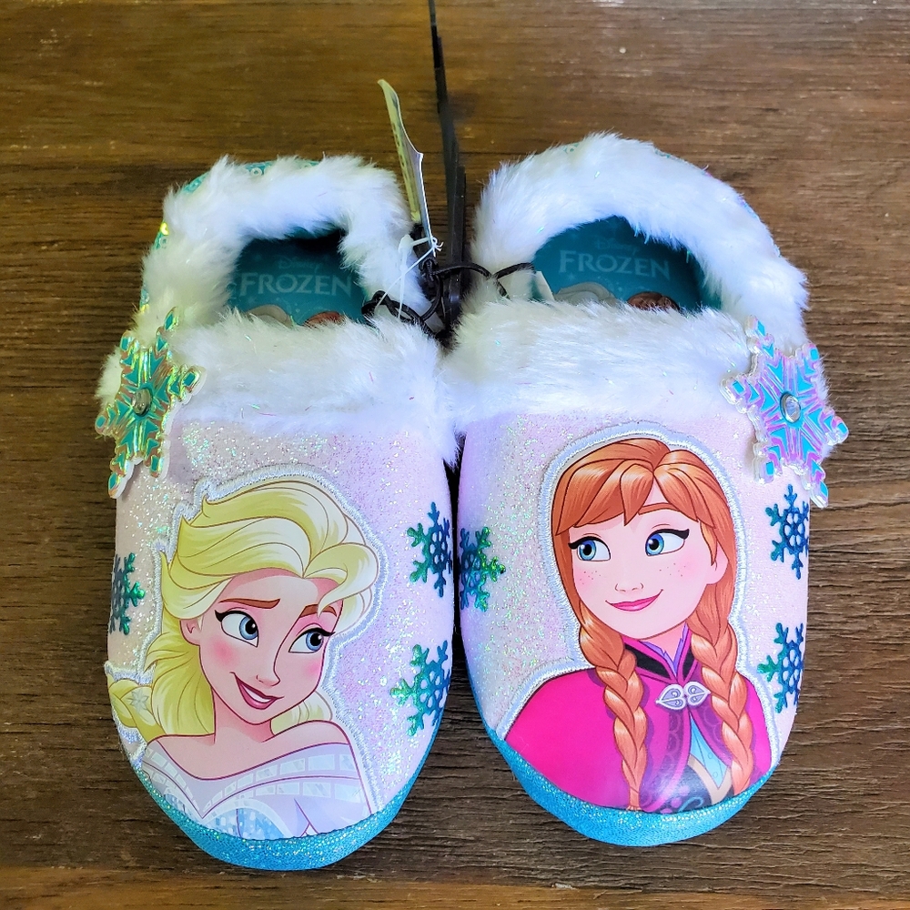 Disney Frozen Anna and Elsa girls slippers